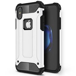 King Kong Armor Premium Shockproof Dual Layer Rugged Hard Cover for iPhone XS / iPhone X(5.8 inch) - White
