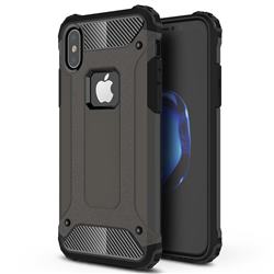 King Kong Armor Premium Shockproof Dual Layer Rugged Hard Cover for iPhone XS / iPhone X(5.8 inch) - Bronze
