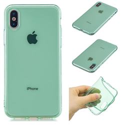 Transparent Jelly Mobile Phone Case for iPhone XS / iPhone X(5.8 inch) - Green