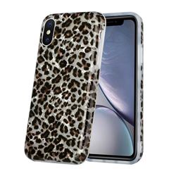 Leopard Shell Pattern Glossy Rubber Silicone Protective Case Cover for iPhone XS / iPhone X(5.8 inch)