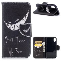 Crooked Grin Leather Wallet Case for iPhone XS / X / 10 (5.8 inch)