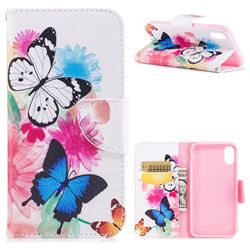 Vivid Flying Butterflies Leather Wallet Case for iPhone XS / X / 10 (5.8 inch)