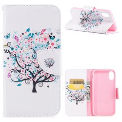 Colorful Tree Leather Wallet Case for iPhone XS / X / 10 (5.8 inch)