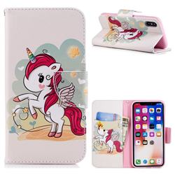 Cloud Star Unicorn Leather Wallet Case for iPhone XS / X / 10 (5.8 inch)