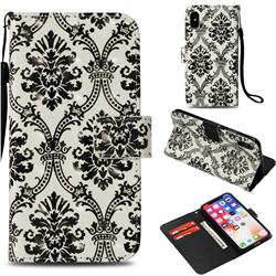 Crown Lace 3D Painted Leather Wallet Case for iPhone XS / X / 10 (5.8 inch)