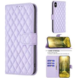 Binfen Color BF-14 Fragrance Protective Wallet Flip Cover for iPhone XS / iPhone X(5.8 inch) - Purple