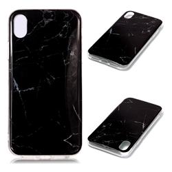 Black Soft TPU Marble Pattern Case for iPhone Xr (6.1 inch)