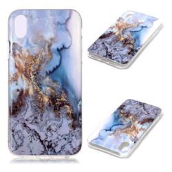 Sea Blue Soft TPU Marble Pattern Case for iPhone Xr (6.1 inch)