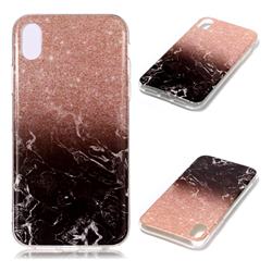 Glittering Rose Black Soft TPU Marble Pattern Case for iPhone Xr (6.1 inch)