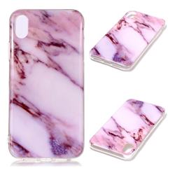 Purple Soft TPU Marble Pattern Case for iPhone Xr (6.1 inch)