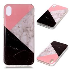 Tricolor Soft TPU Marble Pattern Case for iPhone Xr (6.1 inch)