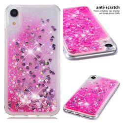 Dynamic Liquid Glitter Quicksand Sequins TPU Phone Case for iPhone Xr (6.1 inch) - Rose