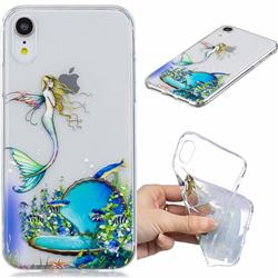 Mermaid Clear Varnish Soft Phone Back Cover for iPhone Xr (6.1 inch)