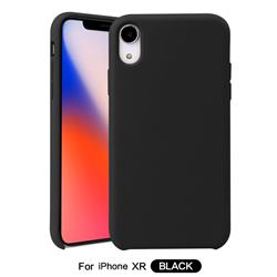 Howmak Slim Liquid Silicone Rubber Shockproof Phone Case Cover for iPhone Xr (6.1 inch) - Black