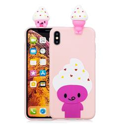 Ice Cream Man Soft 3D Climbing Doll Soft Case for iPhone Xr (6.1 inch)