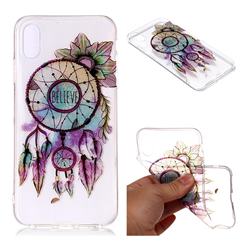 Flower Wind Chimes Super Clear Flash Powder Shiny Soft TPU Back Cover for iPhone Xr (6.1 inch)