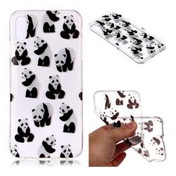Naughty Panda Super Clear Flash Powder Shiny Soft TPU Back Cover for iPhone Xr (6.1 inch)