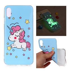 Stars Unicorn Noctilucent Soft TPU Back Cover for iPhone Xr (6.1 inch)