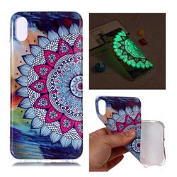 Colorful Sun Flower Noctilucent Soft TPU Back Cover for iPhone Xr (6.1 inch)
