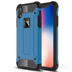 King Kong Armor Premium Shockproof Dual Layer Rugged Hard Cover for iPhone Xr (6.1 inch) - Sky Blue