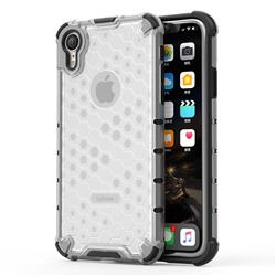 Honeycomb TPU + PC Hybrid Armor Shockproof Case Cover for iPhone Xr (6.1 inch) - Transparent