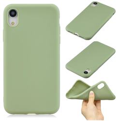 Candy Soft Silicone Phone Case for iPhone Xr (6.1 inch) - Pea Green