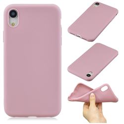 Candy Soft Silicone Phone Case for iPhone Xr (6.1 inch) - Lotus Pink