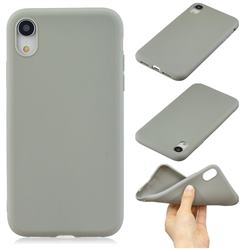 Candy Soft Silicone Phone Case for iPhone Xr (6.1 inch) - Gray