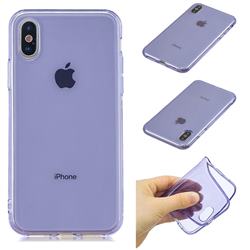 Transparent Jelly Mobile Phone Case for iPhone Xr (6.1 inch) - Purple