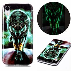 Wolf King Noctilucent Soft TPU Back Cover for iPhone Xr (6.1 inch)