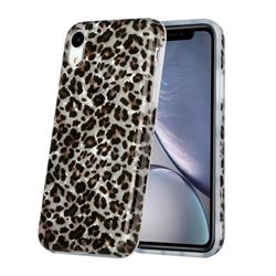 Leopard Shell Pattern Glossy Rubber Silicone Protective Case Cover for iPhone Xr (6.1 inch)