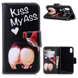 Lovely Pig Ass Leather Wallet Case for iPhone Xr (6.1 inch)