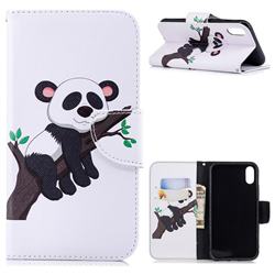 Tree Panda Leather Wallet Case for iPhone Xr (6.1 inch)