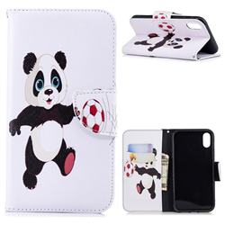 Football Panda Leather Wallet Case for iPhone Xr (6.1 inch)