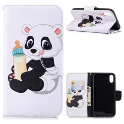 Baby Panda Leather Wallet Case for iPhone Xr (6.1 inch)