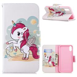 Cloud Star Unicorn Leather Wallet Case for iPhone Xr (6.1 inch)