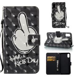 Have a Nice Day 3D Painted Leather Wallet Case for iPhone Xr (6.1 inch)