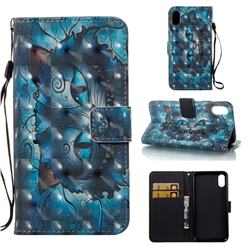 Cat Bobcats 3D Painted Leather Wallet Case for iPhone Xr (6.1 inch)