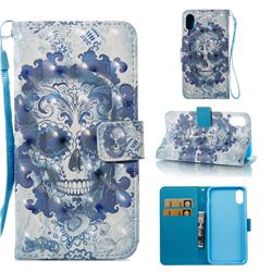 Cloud Kito 3D Painted Leather Wallet Case for iPhone Xr (6.1 inch)