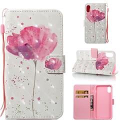 Watercolor 3D Painted Leather Wallet Case for iPhone Xr (6.1 inch)