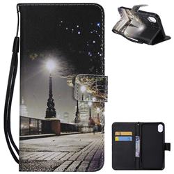 City Night View PU Leather Wallet Case for iPhone Xr (6.1 inch)