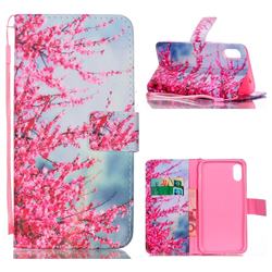 Plum Flower Leather Wallet Phone Case for iPhone Xr (6.1 inch)