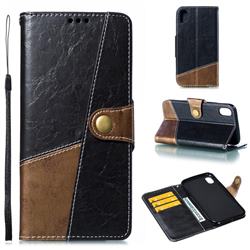 Retro Magnetic Stitching Wallet Flip Cover for iPhone Xr (6.1 inch) - Dark Gray