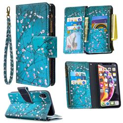 Blue Plum Binfen Color BF03 Retro Zipper Leather Wallet Phone Case for iPhone Xr (6.1 inch)