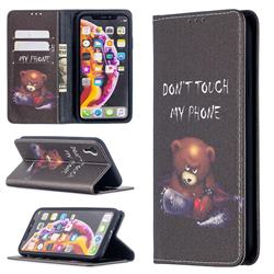 Chainsaw Bear Slim Magnetic Attraction Wallet Flip Cover for iPhone Xr (6.1 inch)