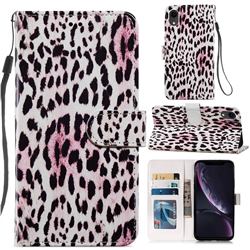 Leopard Smooth Leather Phone Wallet Case for iPhone Xr (6.1 inch)