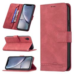 Binfen Color RFID Blocking Leather Wallet Case for iPhone Xr (6.1 inch) - Red