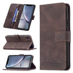 Binfen Color RFID Blocking Leather Wallet Case for iPhone Xr (6.1 inch) - Brown