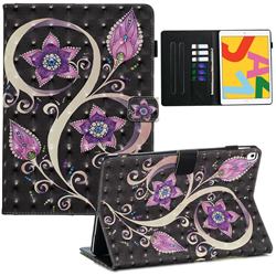 Peacock Flower 3D Painted Leather Wallet Tablet Case for Apple iPad 10.2 (2019)