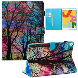 Color Tree Folio Stand Leather Wallet Case for Apple iPad 10.2 (2019)